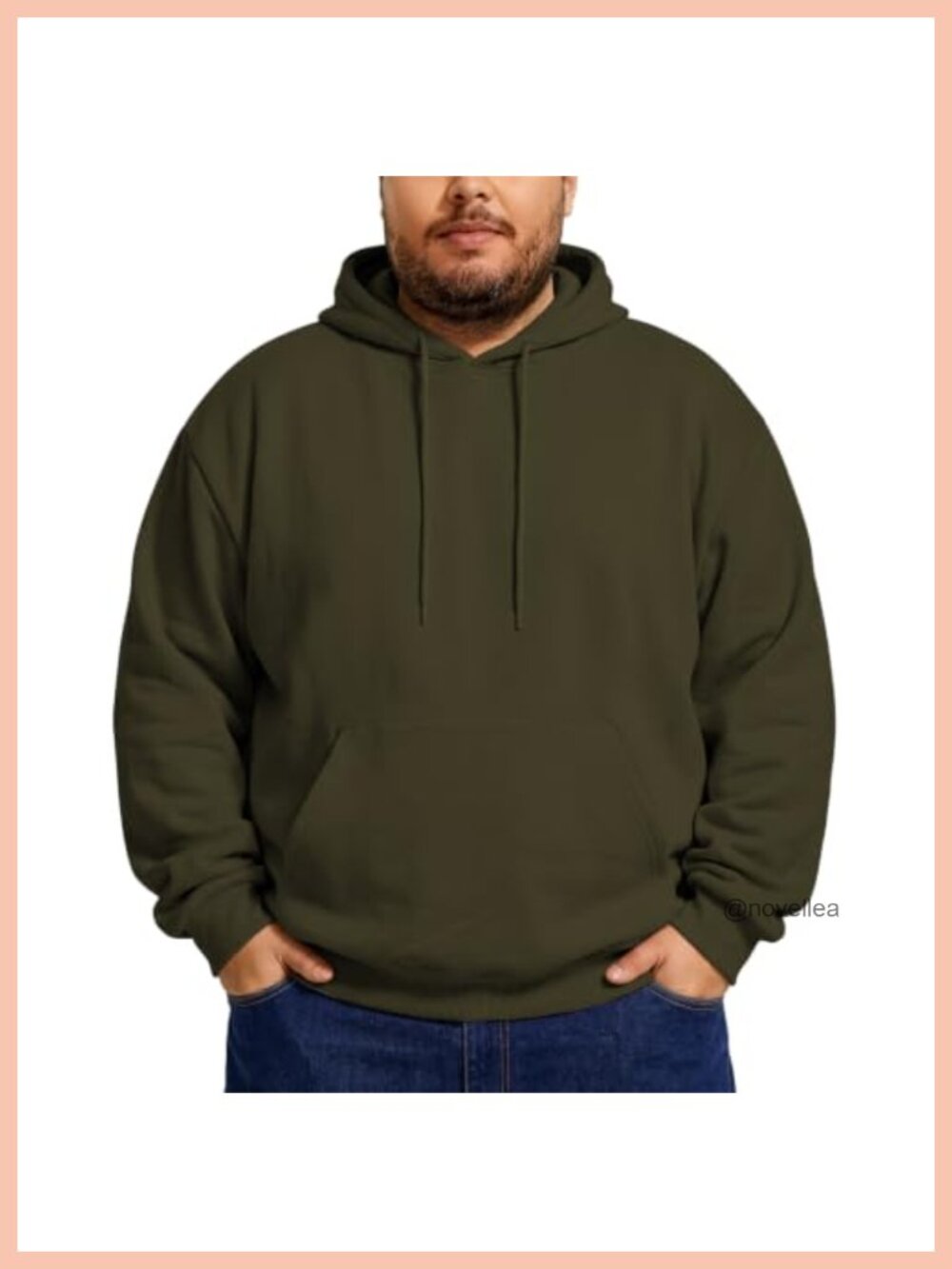 Big & Tall Fleece Lined Pullover Hoodie Kangaroo Pocket 3XL-8XL